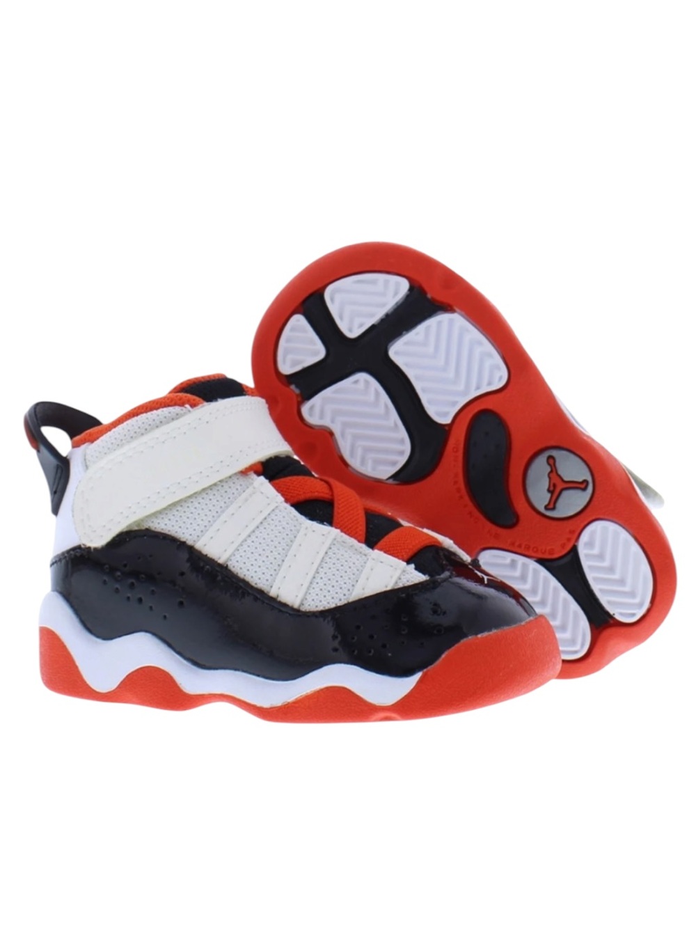Jordan 6 Rings TD He Got Game Toddler Shoes Size 7C Black White Red